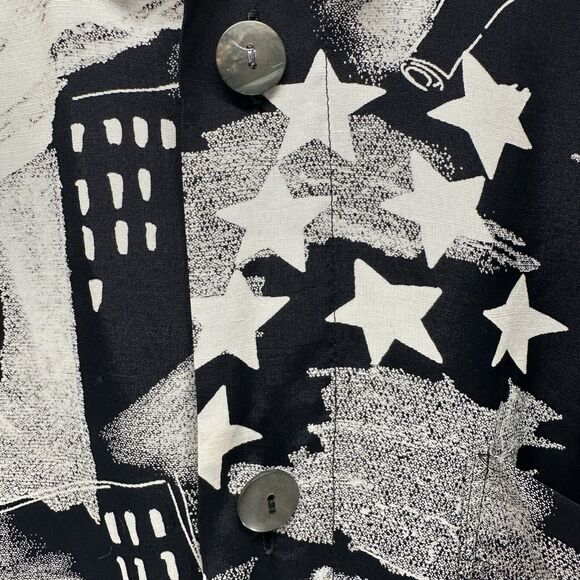 Vintage Haupt Germany Camp Shirt Mens XL Abstract Print Art to Wear Geometric - Picture 8 of 14